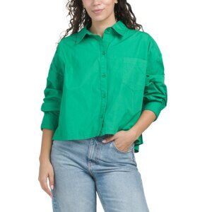 POINT Kelly Green Poplin Button Down Shirt